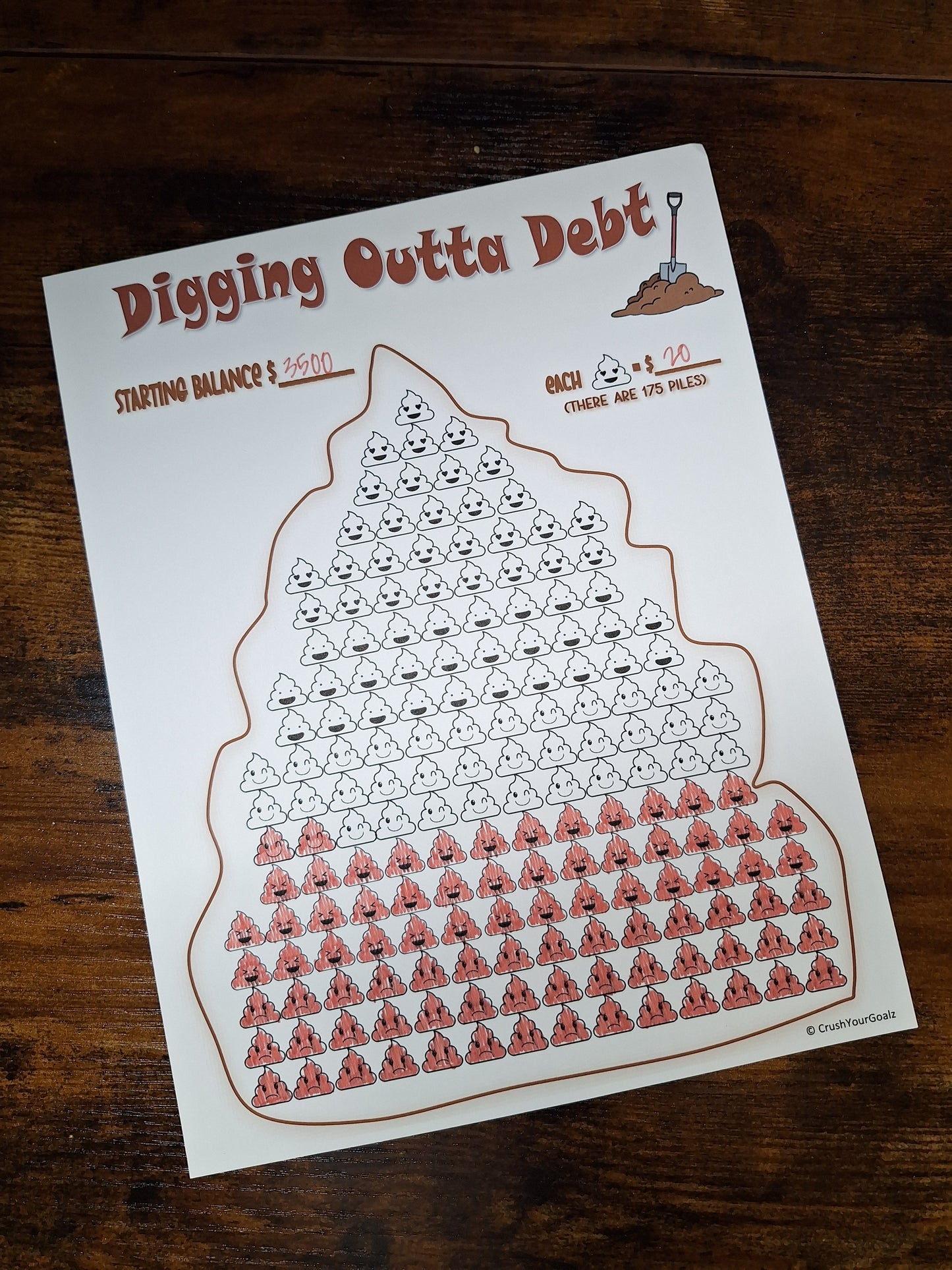 Fun Emoji Debt Tracker - Debt Payoff Color Chart! Dave Ramsey, Debt Snowball, Debt Tracker Printable, Visual Tracker - 8.5 x 11 Size