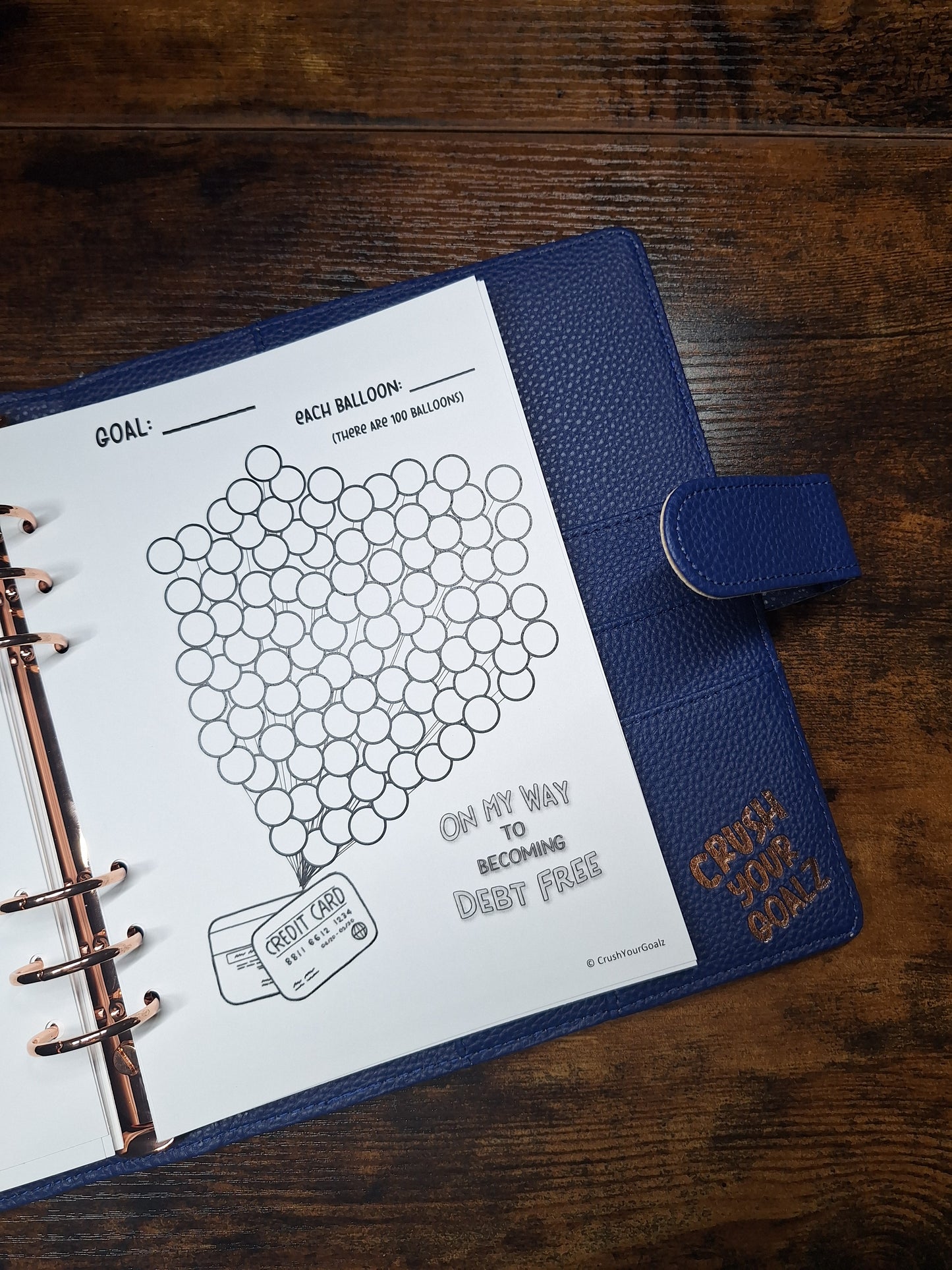 Credit Card Payoff Chart, Debt Payoff Chart, Goal Chart - A5 Size