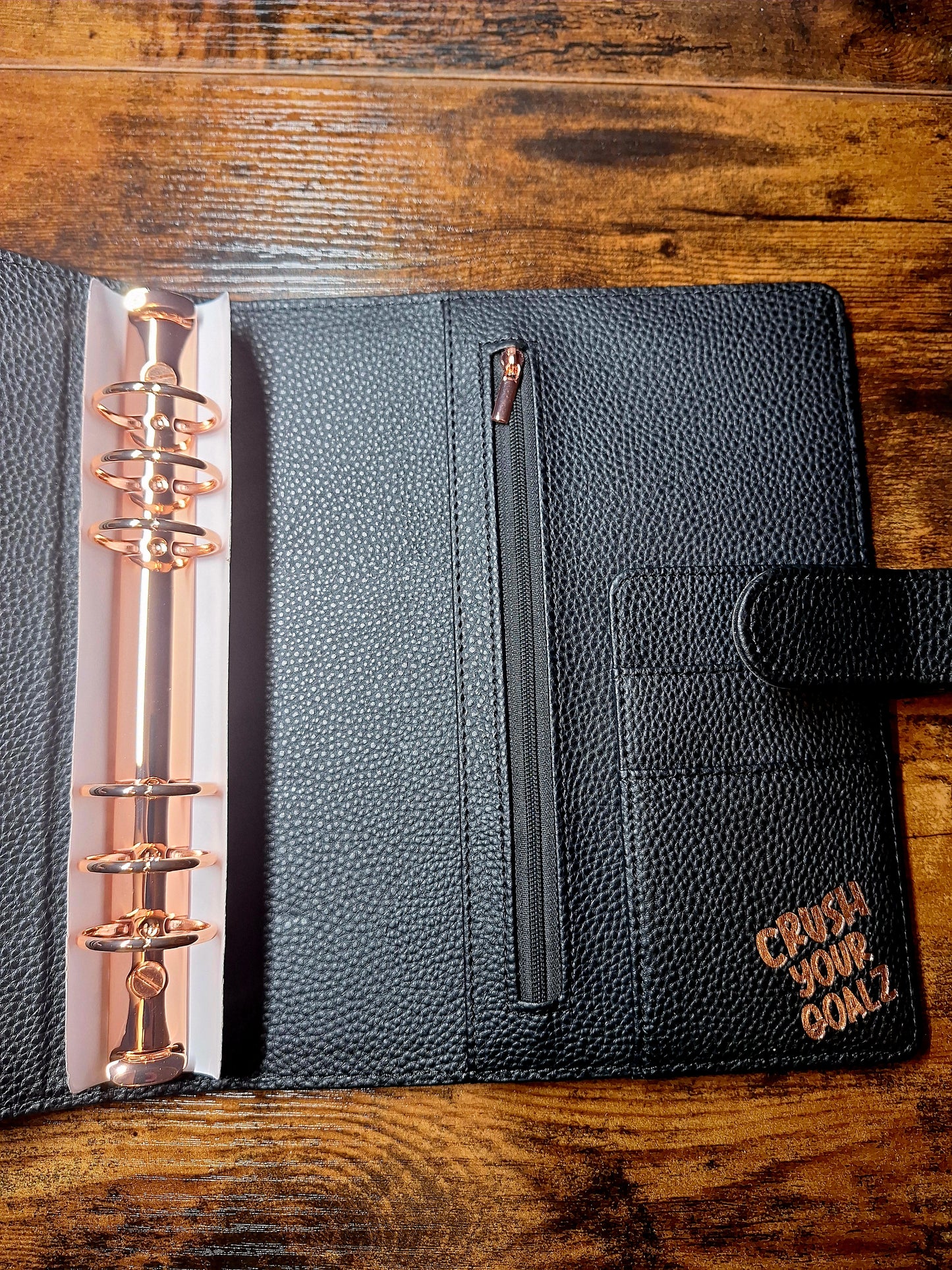 Black A5 with Rose Gold Rings Planner/Budget Binder