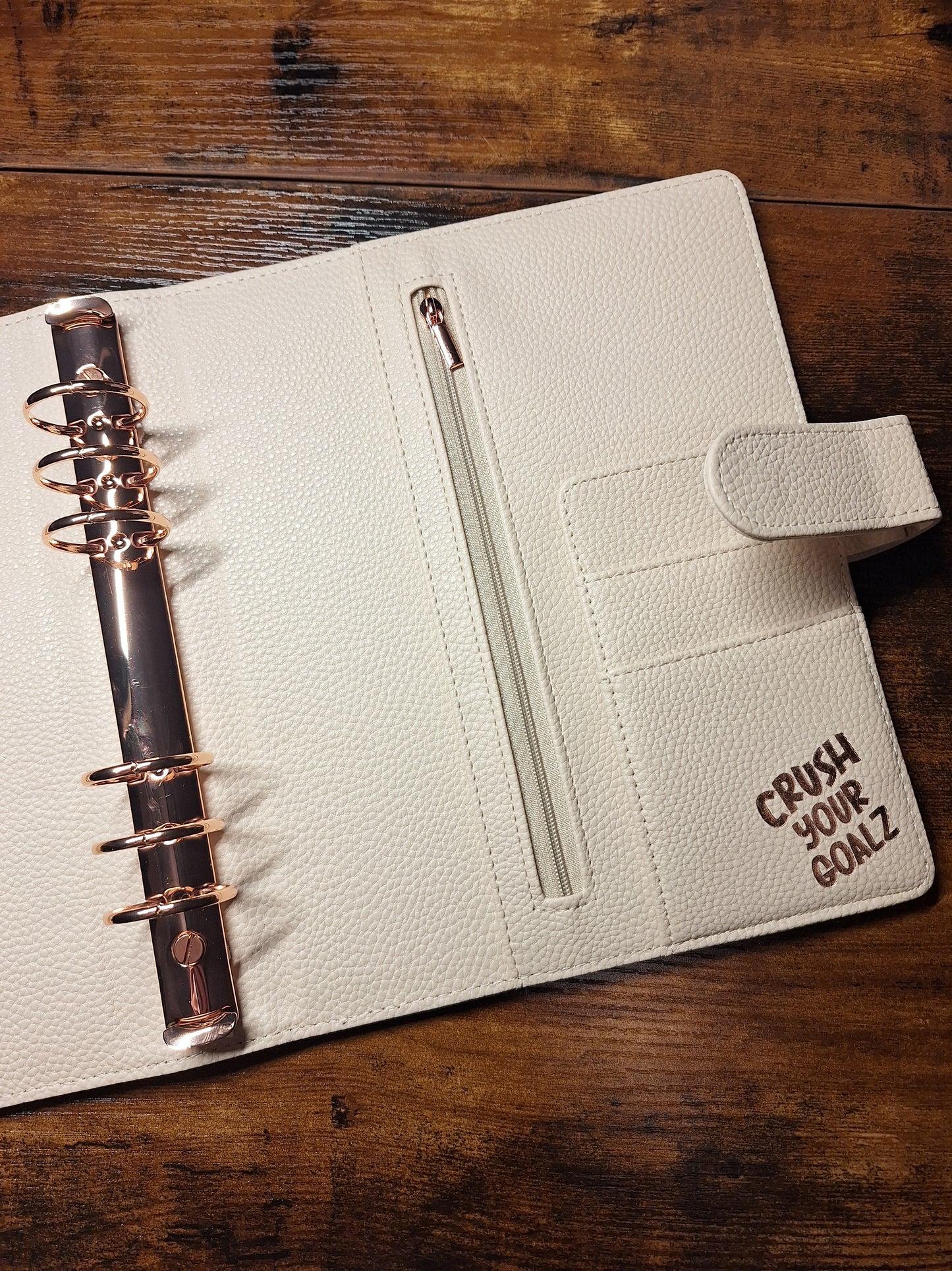 Cream A5 with Rose Gold Rings Planner/Budget Binder