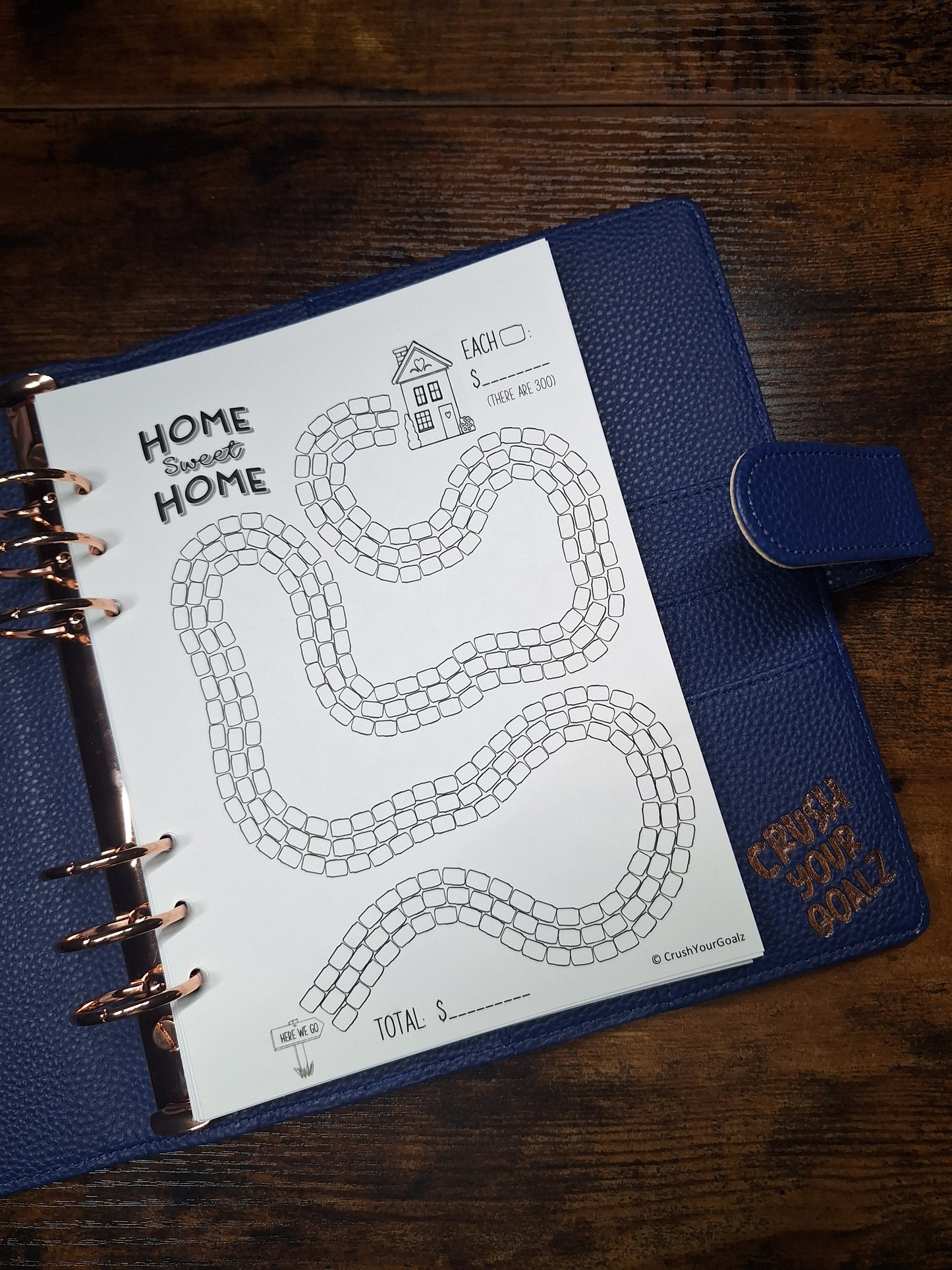 House Payoff, House Savings Chart, Debt Payoff Chart, Down Payment Savings Chart, Mortgage Payoff Chart, Debt Free Goal Chart - A5 Size