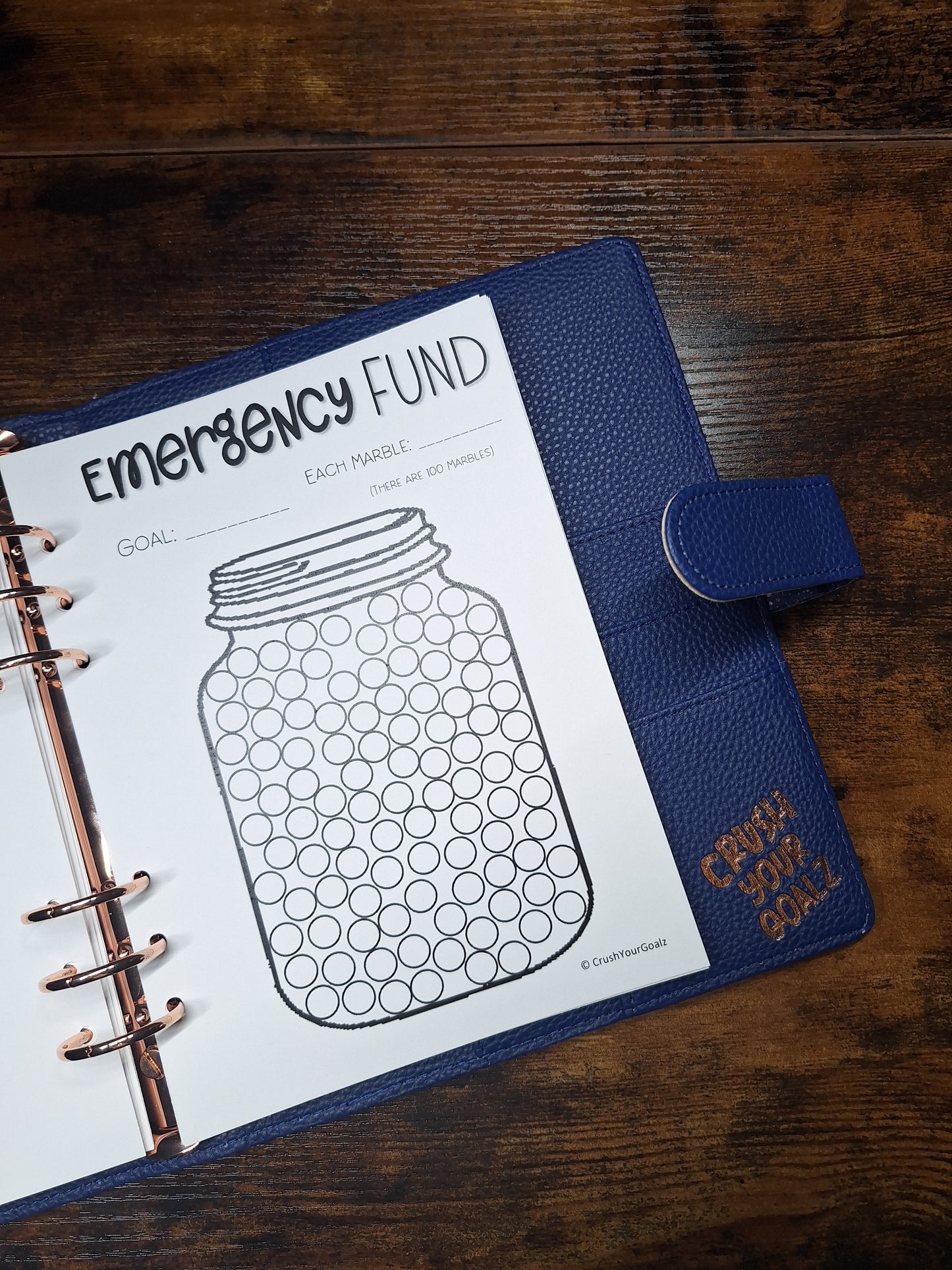Emergency Savings Chart, Emergency Fund, Debt Payoff Chart, Sinking Fund - A5 Size