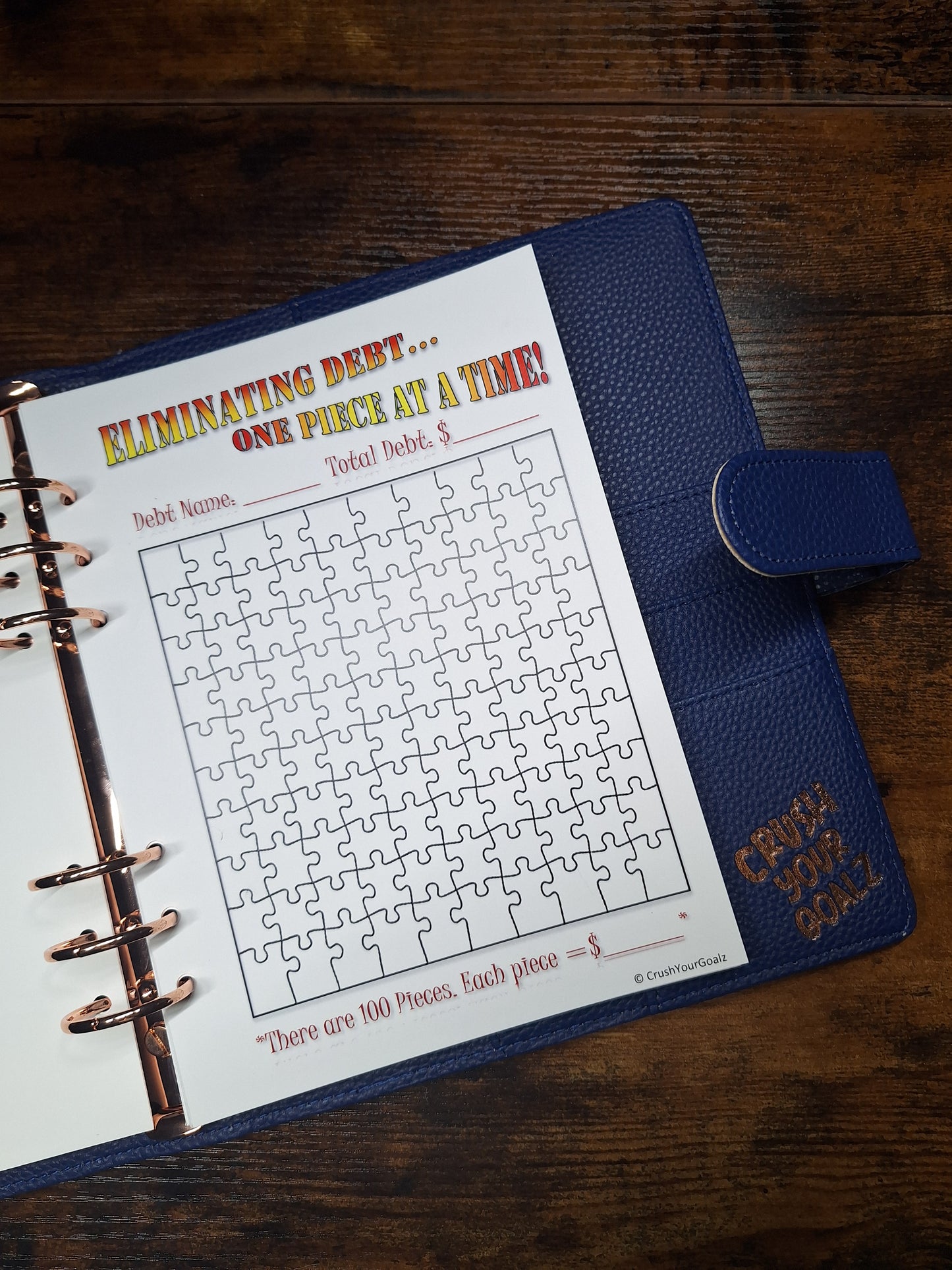 Eliminating Debt One Piece at a Time Tracker - Debt Payoff Chart, Debt Tracker, Debt Snowball, Debt Tracker Printable, Visual Tracker - A5 Size