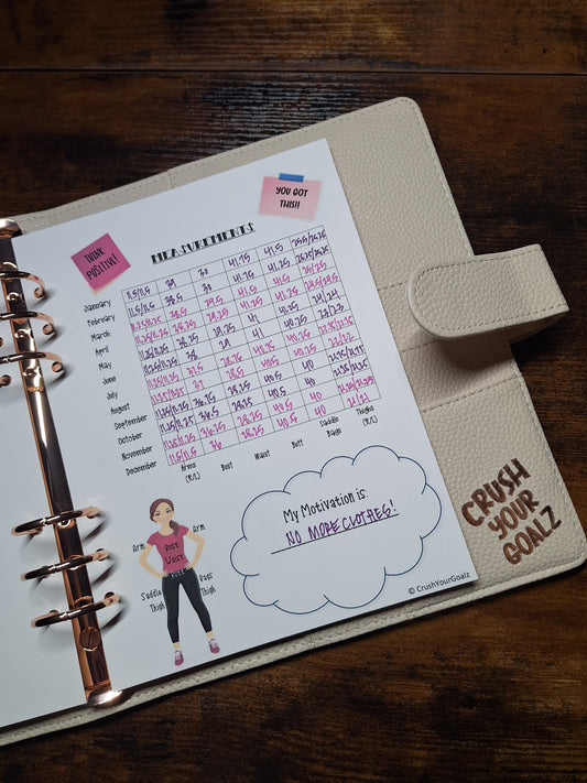 Weight Loss/Fitness Goal Chart, Fitness Goals, Health Goals, Workout Goals, Workout Plan, Celebrate!  - A5 Size