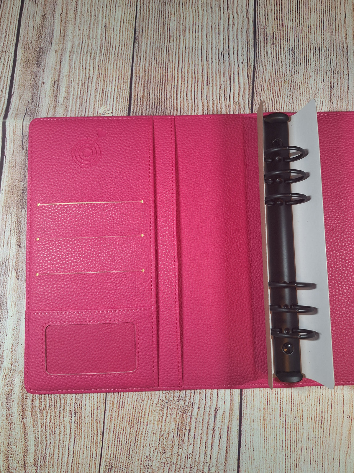 Hot Pink Planner with Black Rings, A5 Pink Planner/Budget Binder, Hot Pink Organizer