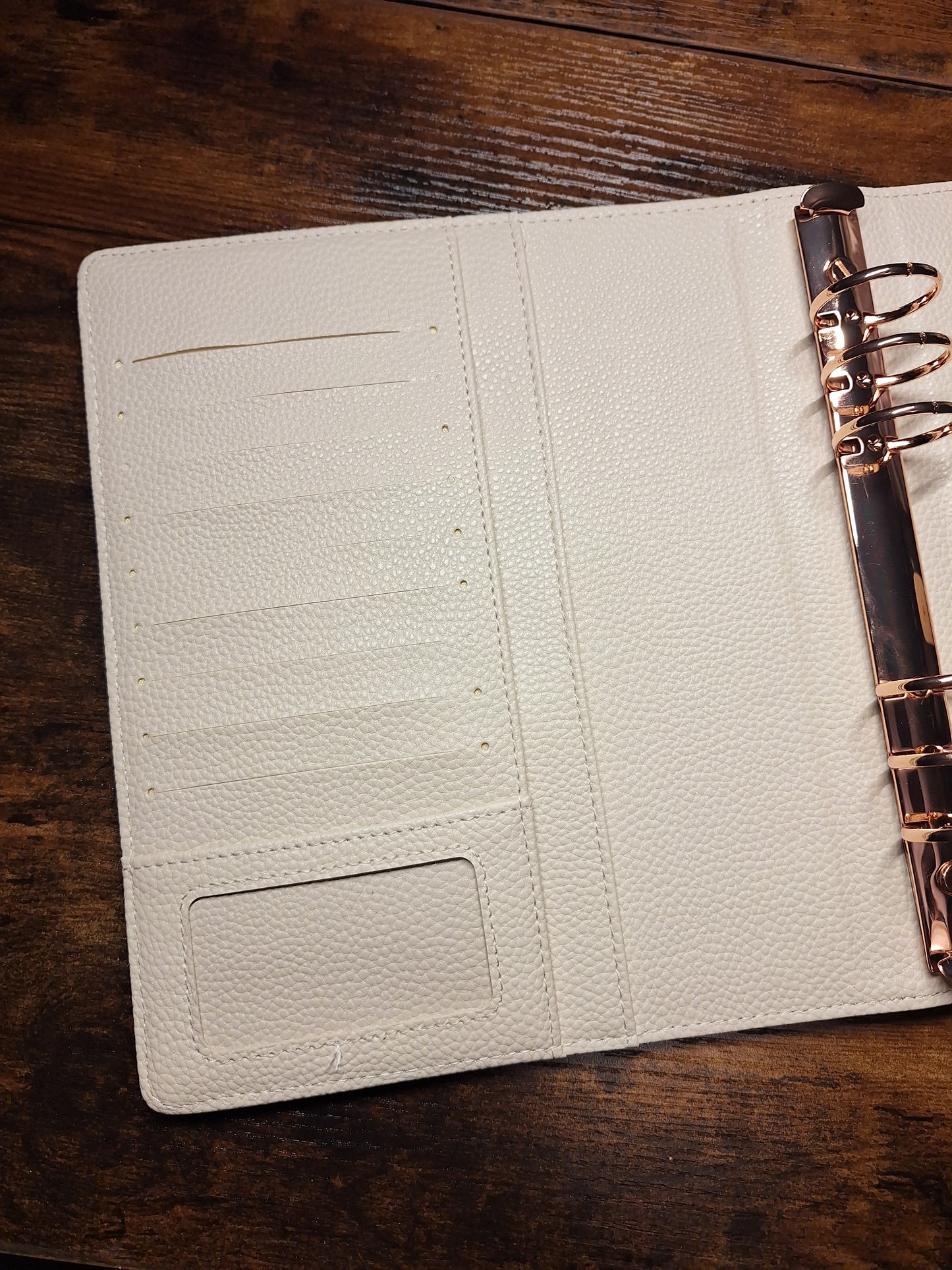 Cream A5 with Rose Gold Rings Planner/Budget Binder
