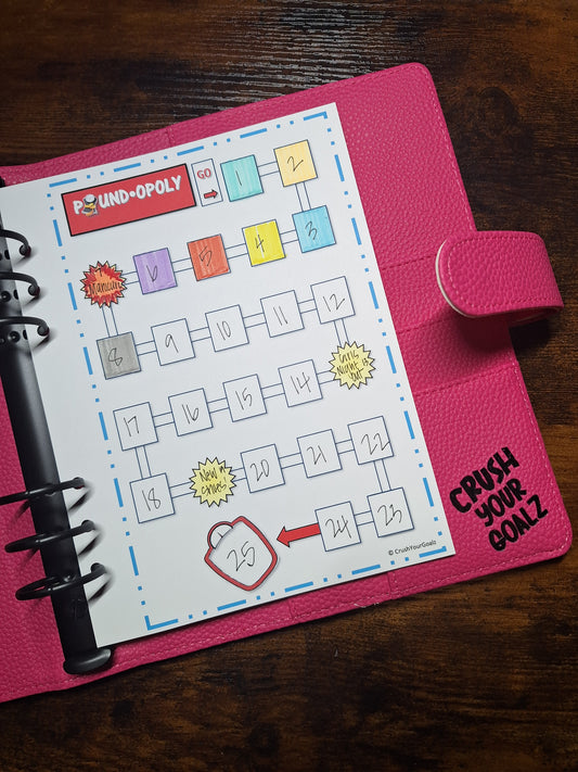 Weight Loss Goal Chart, 25lb Weight Loss, Fitness Goals, Health Goals, Workout Goals, Celebrate!  - A5 Size