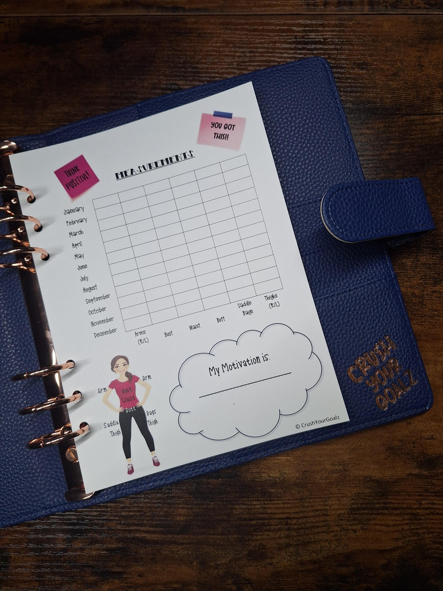 Weight Loss/Fitness Goal Chart, Fitness Goals, Health Goals, Workout Goals, Workout Plan, Celebrate!  - A5 Size