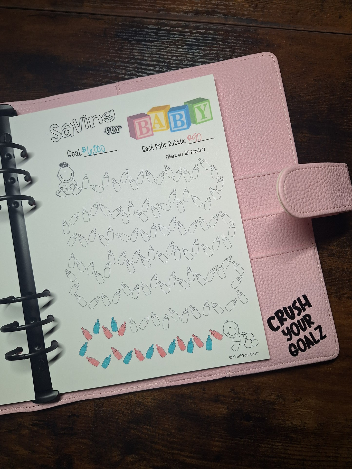 Saving for Baby Chart, Family Savings, Baby on the Way Goal Chart  - A5 Size