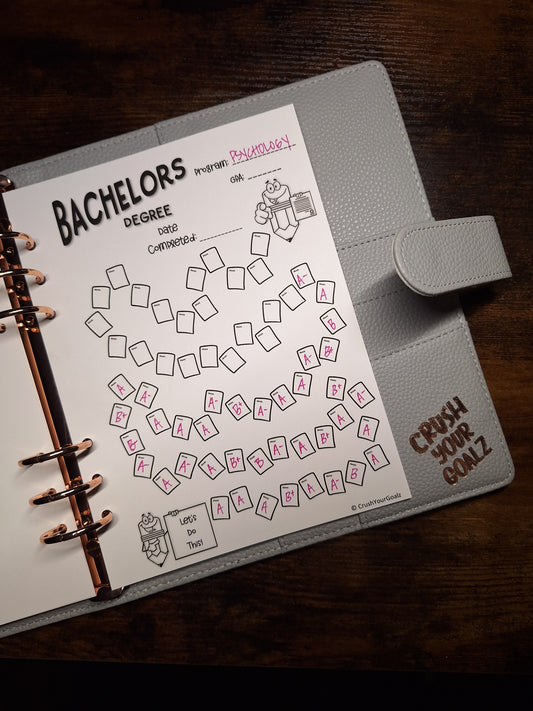 Bachelors Degree Goal Chart, Education Goals, Career Goals, Job Goals, Degree Plan, Celebrate!  - A5 Size