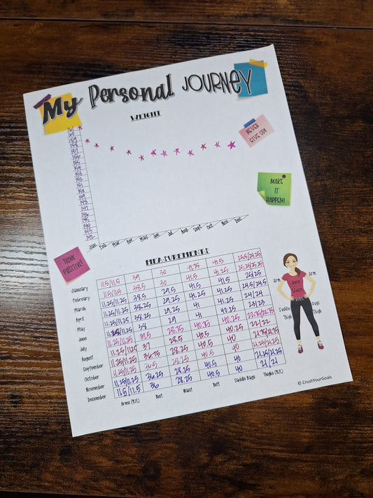 Weight Loss/Fitness Goal Chart, Fitness Goals, Health Goals, Workout Goals, Workout Plan, Celebrate!  - 8.5 x 11 Size
