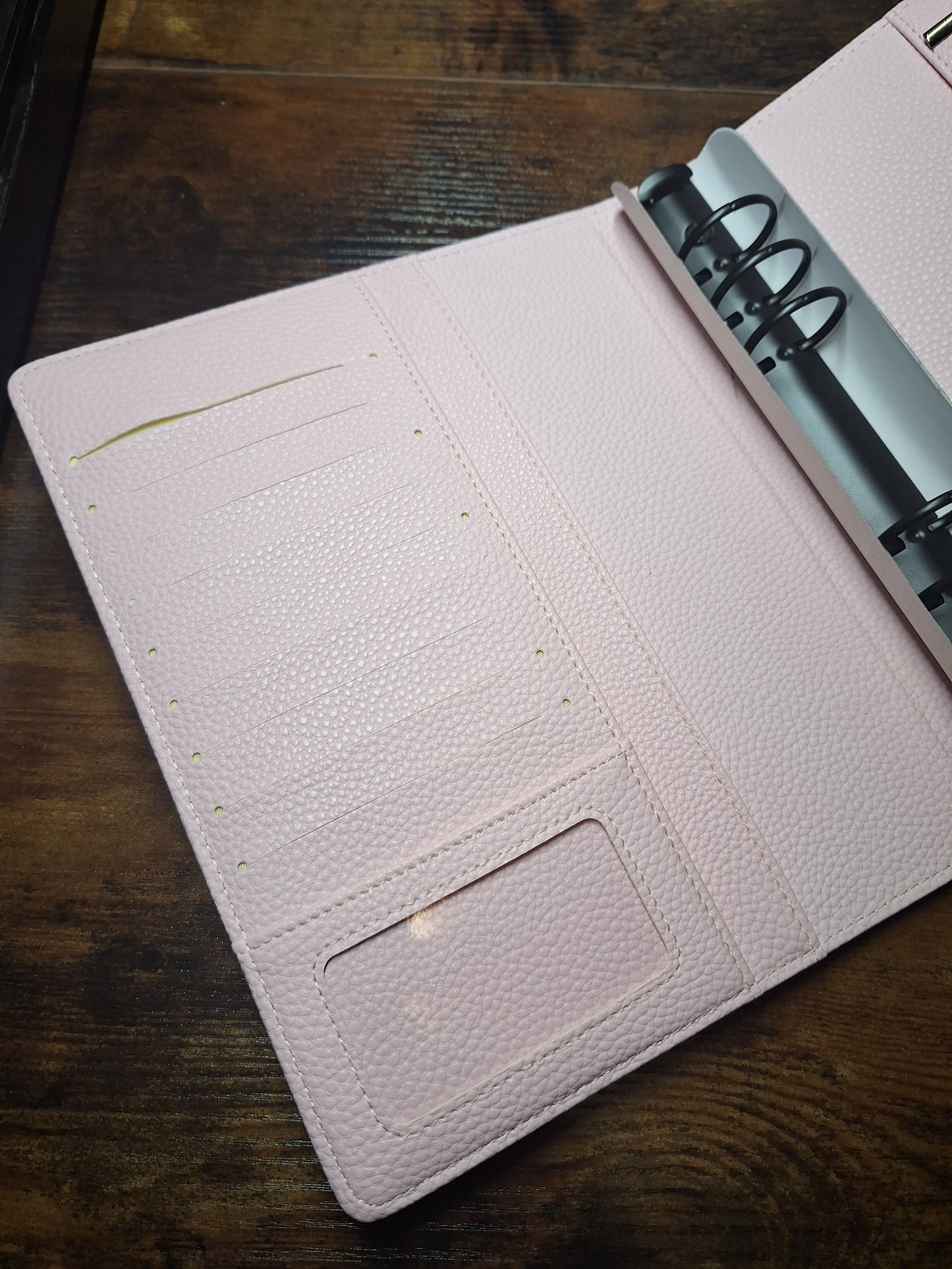 Pale Pink A5 with Black Rings Planner/Budget Binder