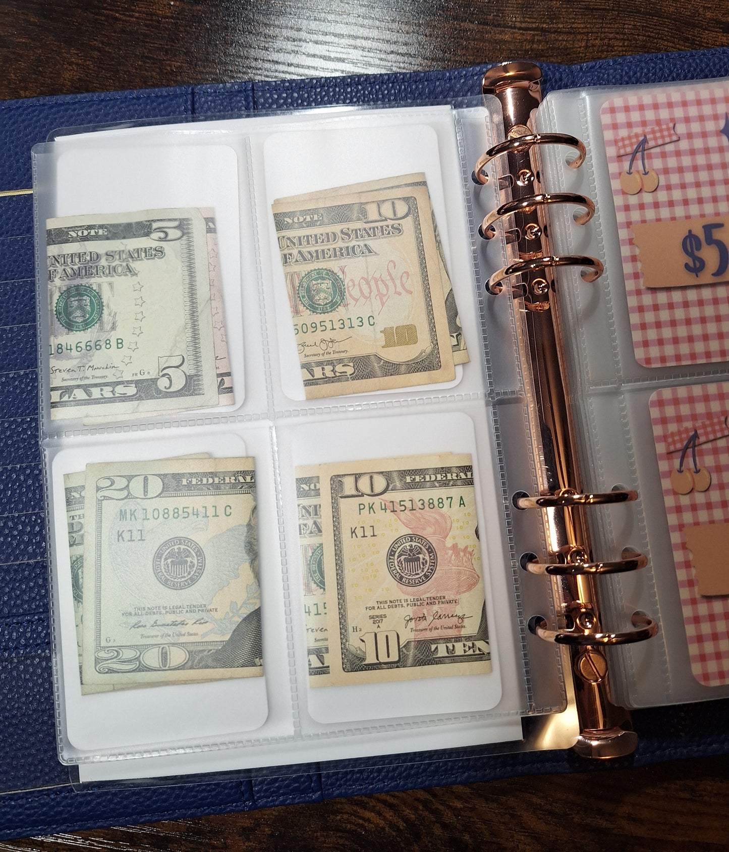 52 Week Savings Challenge - $540 Cherry Savings A5 Size