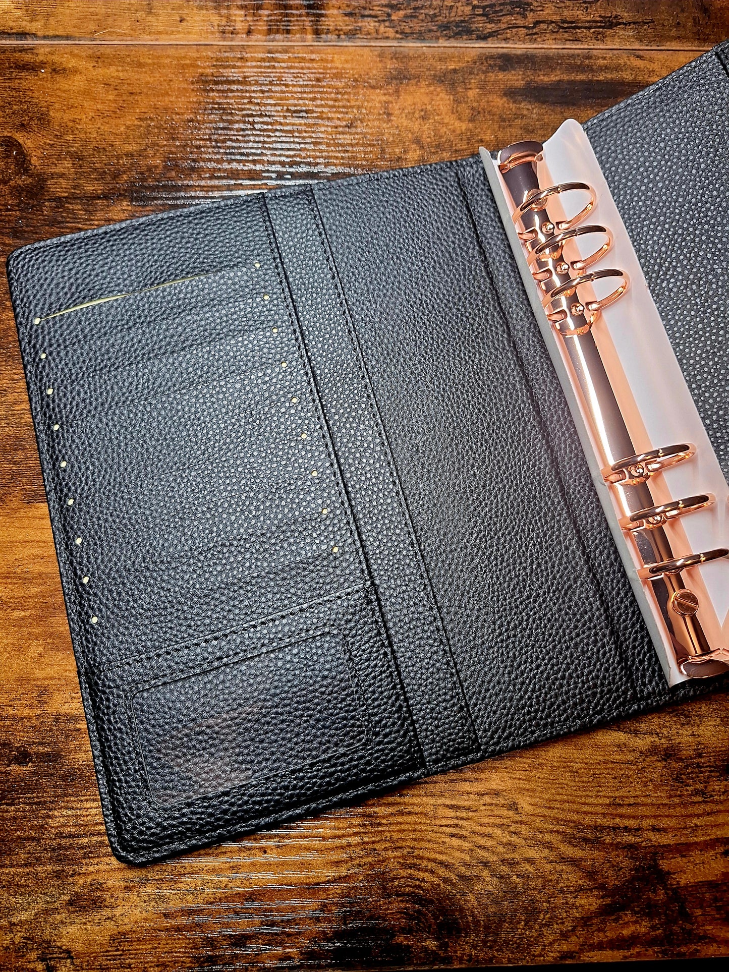 Black A5 with Rose Gold Rings Planner/Budget Binder