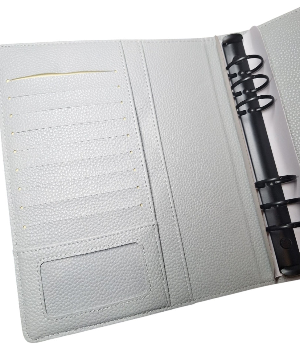 Light Gray A5 with Black Rings Planner/Budget Binder