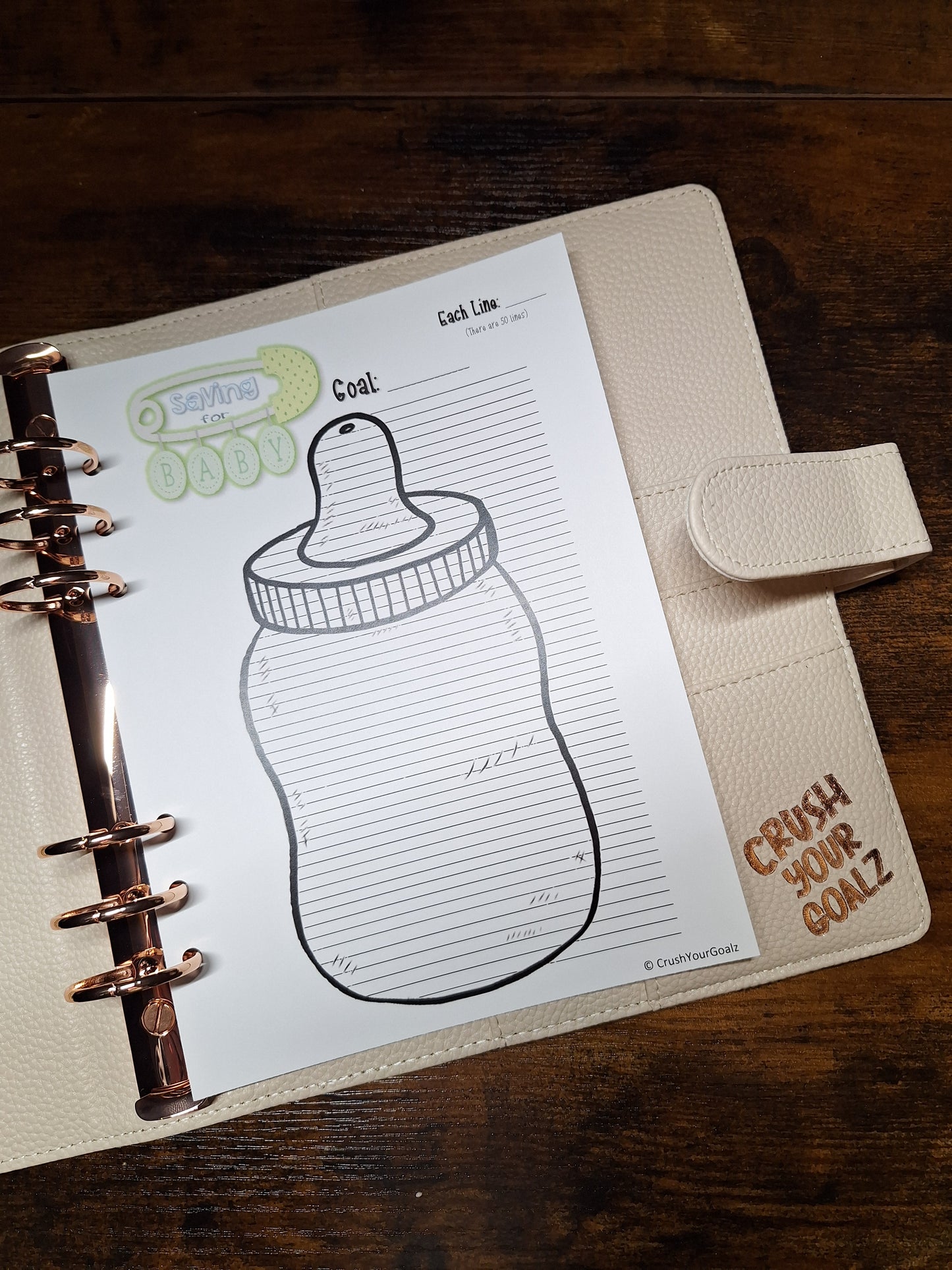 Saving for Baby Chart, Family Savings, Baby on the Way Goal Chart - A5 Size