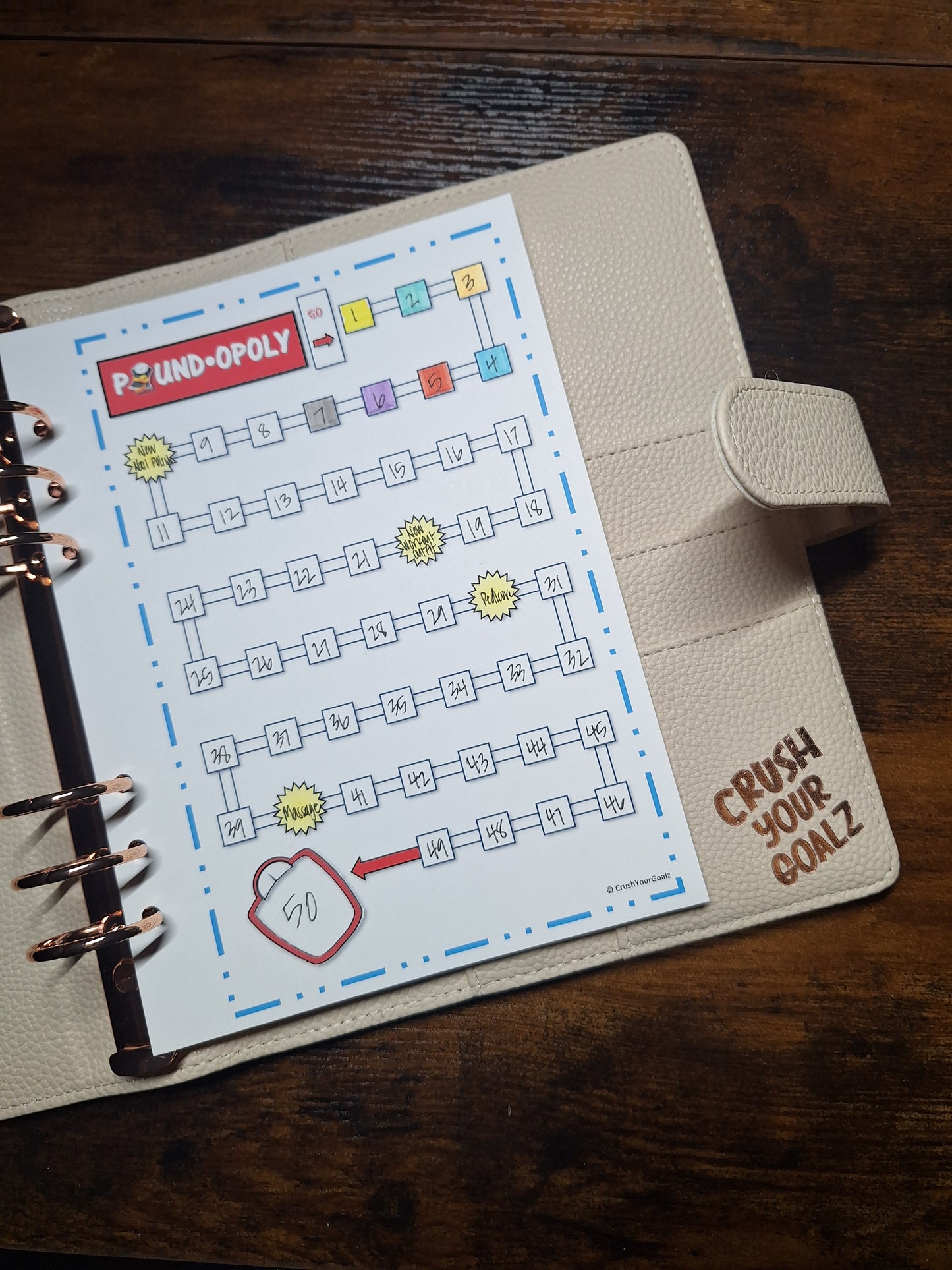 Weight Loss Goal Chart, 50lb Weight Loss, Fitness Goals, Health Goals, Workout Goals, Celebrate!  - A5 Size