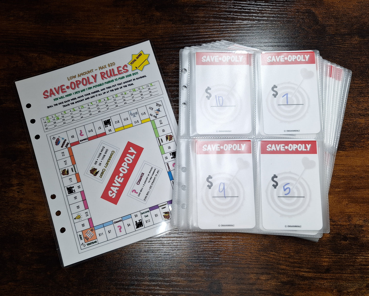 Save-Opoly Low Amount - Savings Tracker! Dave Ramsey, Savings Tracker Printable, Visual Savings Tracker, Coloring Chart A5 Size