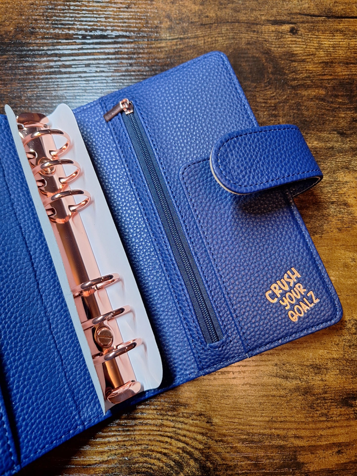 Navy A6 with Rose Gold Rings Planner/Budget Binder