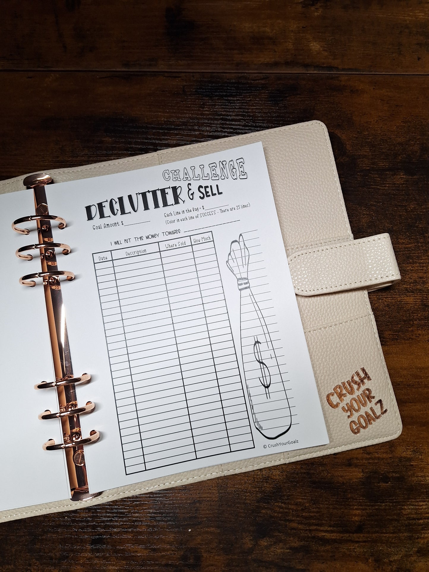 Declutter and Sell Goal Chart, Side Hustle Income Tracker, Side Hustle Challenge, Side Hustle, Small Business, Saving Tracker, Income Tracker, Debt Pay  - A5 Size