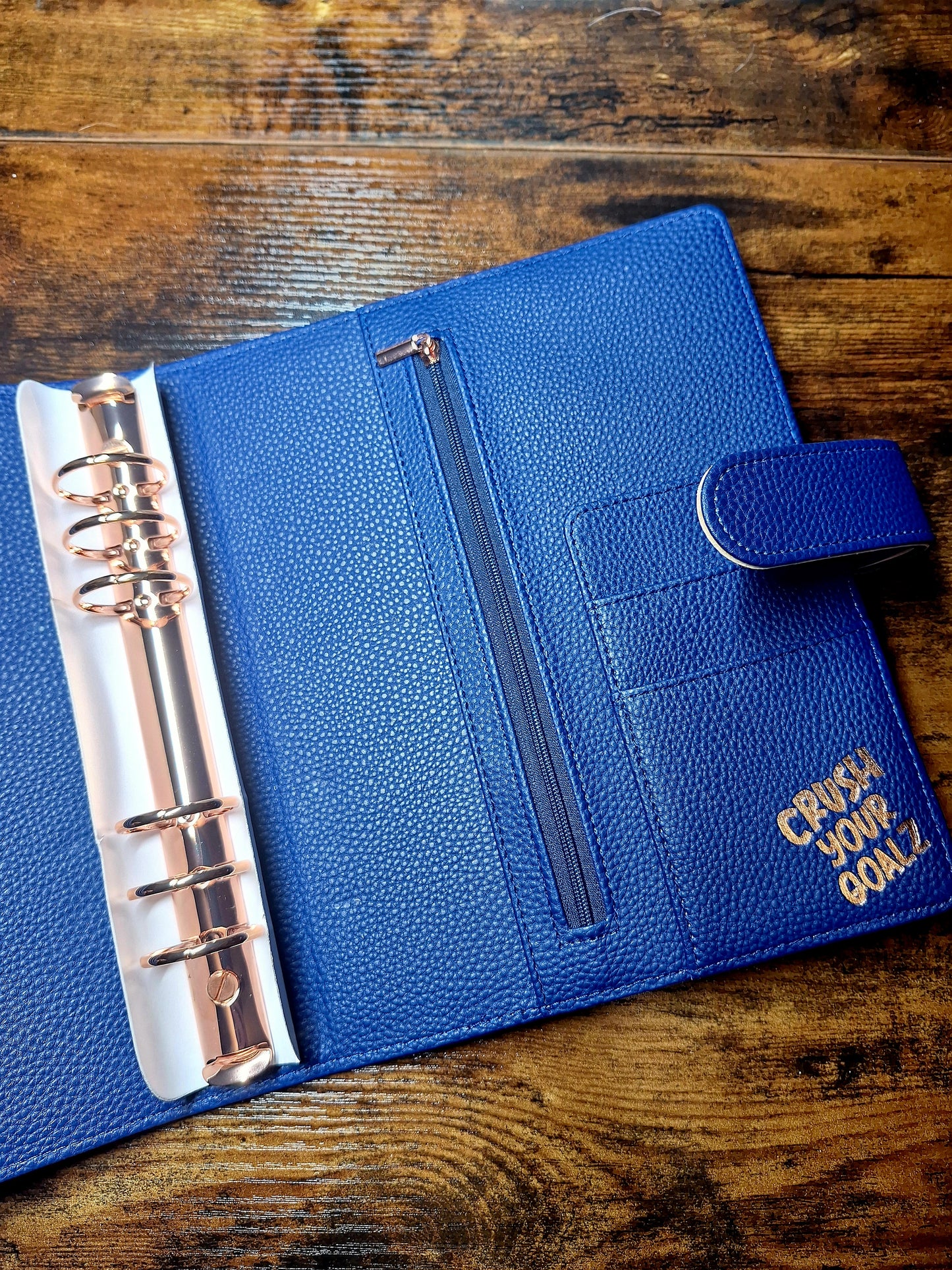 Navy A5 with Rose Gold Rings Planner/Budget Binder