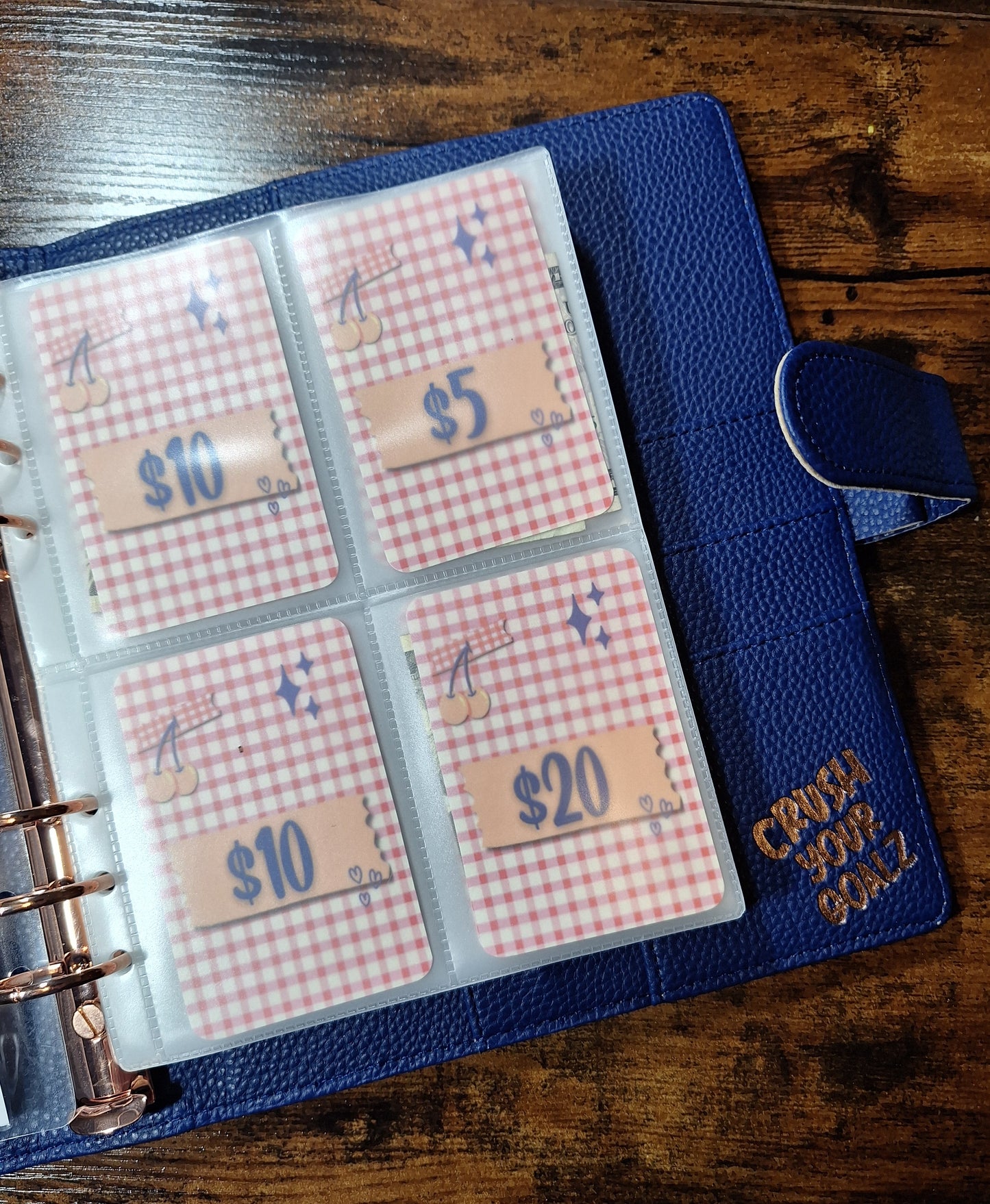 52 Week Savings Challenge - $540 Cherry Savings A5 Size