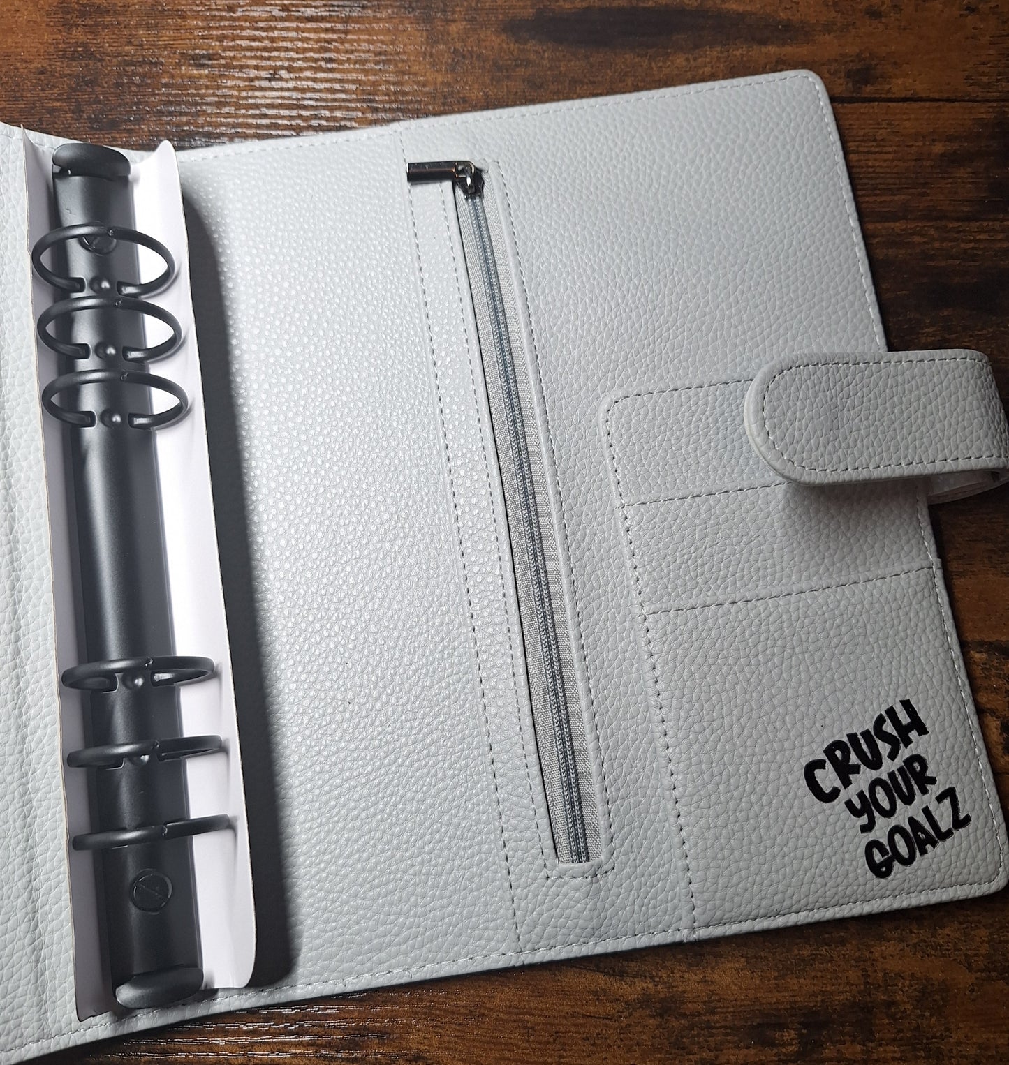 Light Gray A5 with Black Rings Planner/Budget Binder