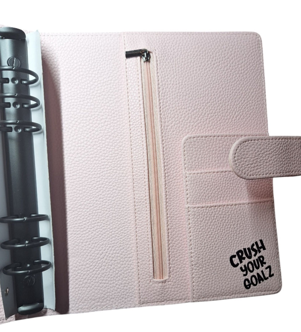 Pale Pink A5 with Black Rings Planner/Budget Binder