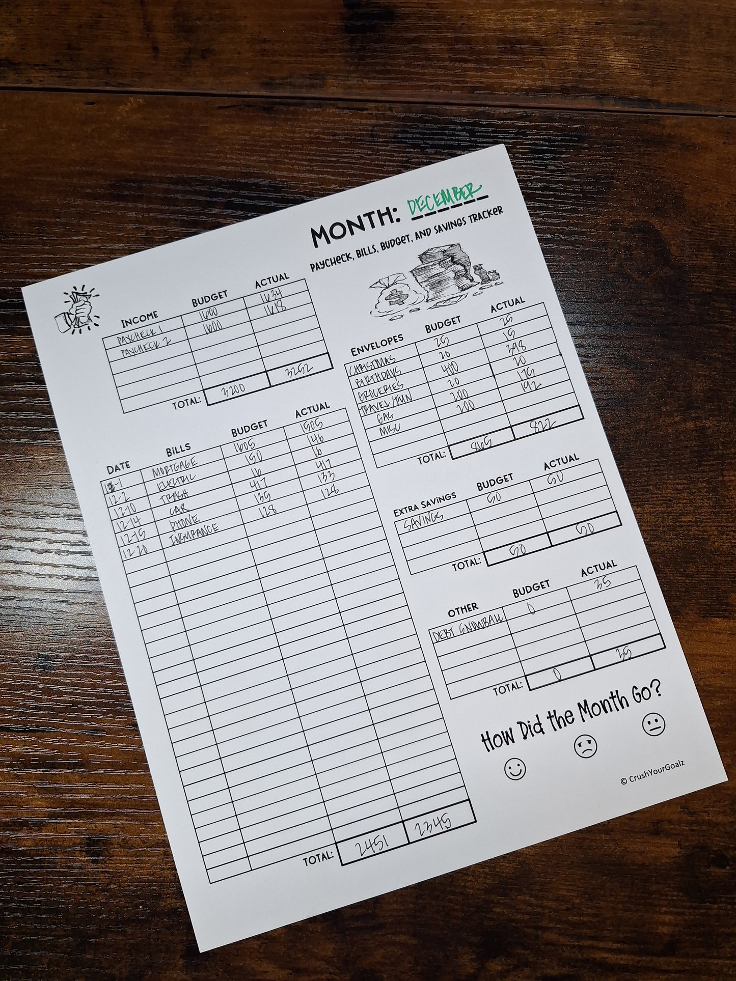 Monthly Budget Printable, Monthly Budget Planner Printable, Budget Tracker, Spending Tracker, Expense Tracker Printable, Monthly Bills- 8.5 x 11 size