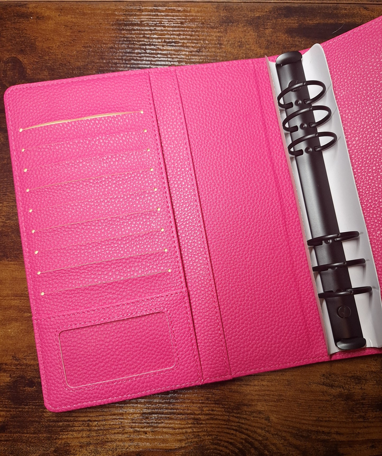 Bright Pink A5 with Black Rings Planner/Budget Binder