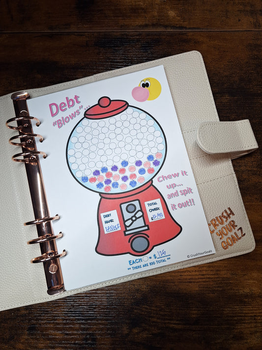 Debt Payoff Chart Gumball Machine - Debt Payoff Color Chart! Dave Ramsey, Debt Snowball, Debt Tracker Printable, Visual Tracker  - A5 Size