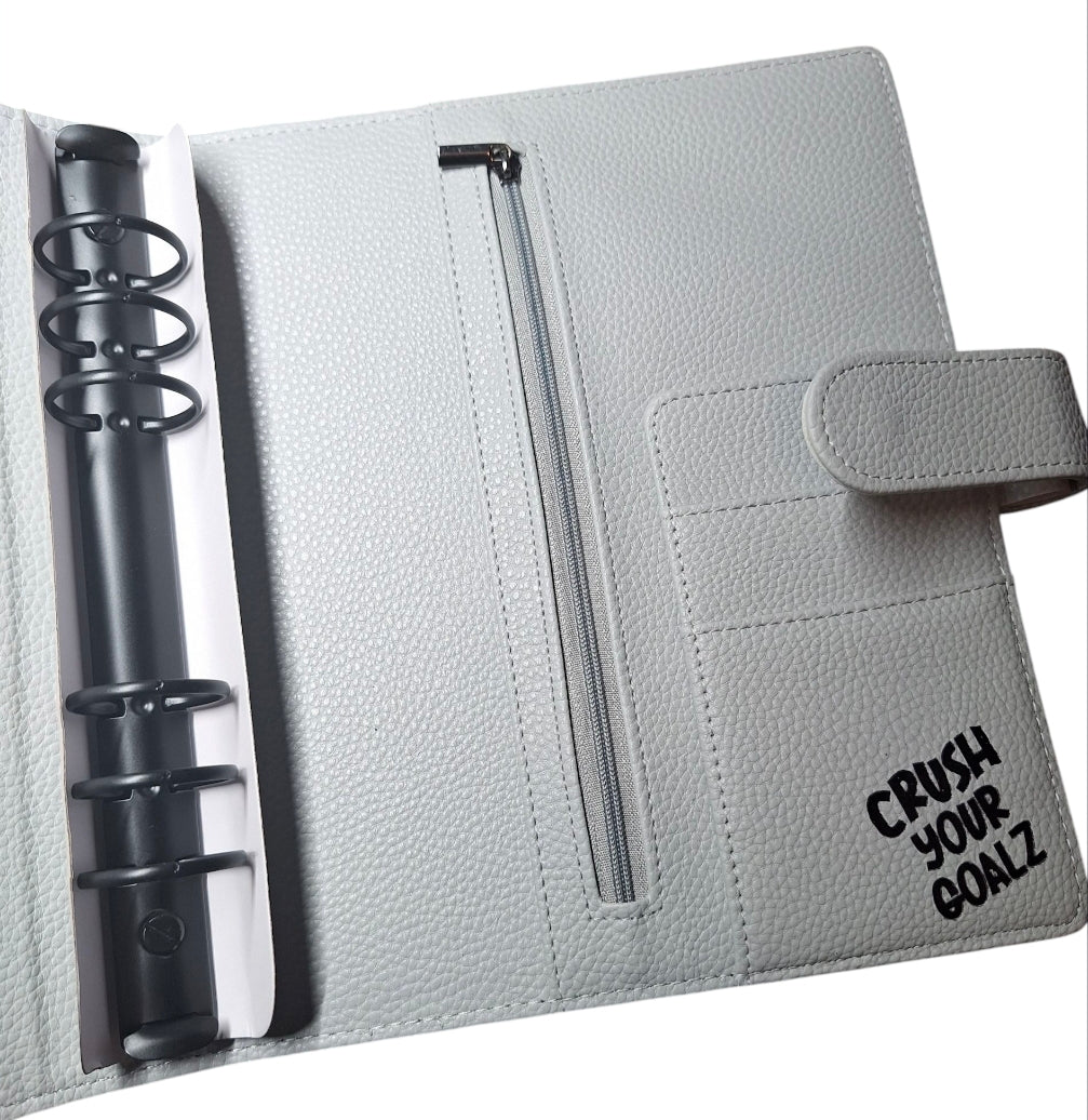 Light Gray A5 with Black Rings Planner/Budget Binder
