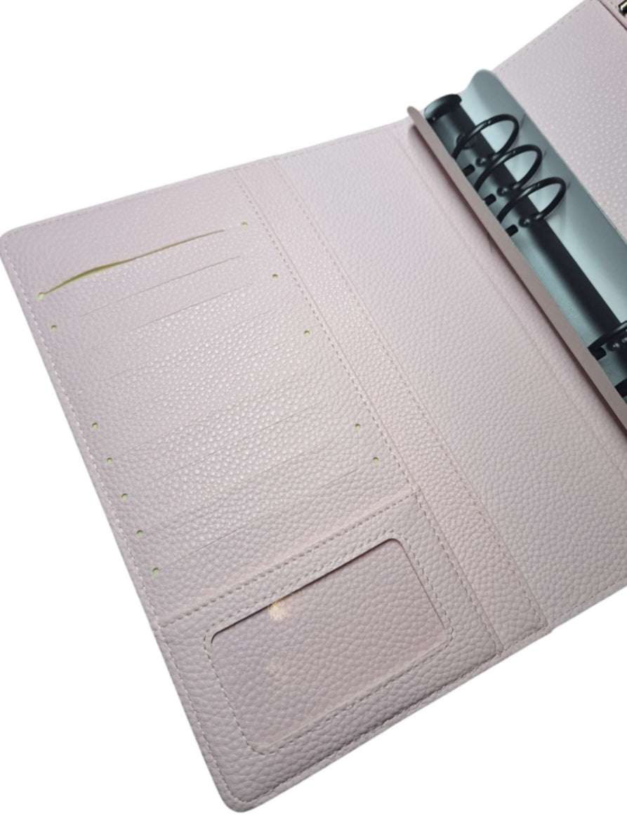 Pale Pink A5 with Black Rings Planner/Budget Binder