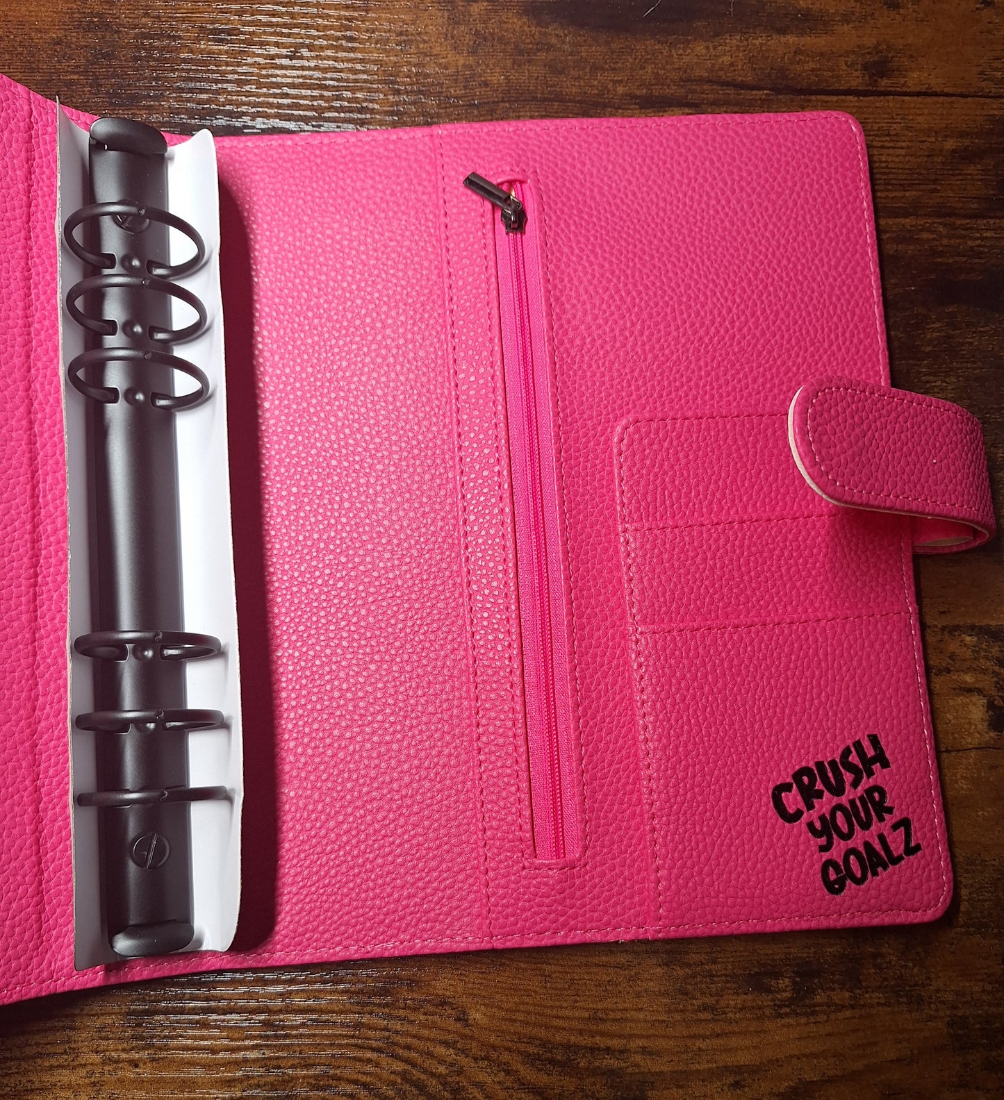 Bright Pink A5 with Black Rings Planner/Budget Binder