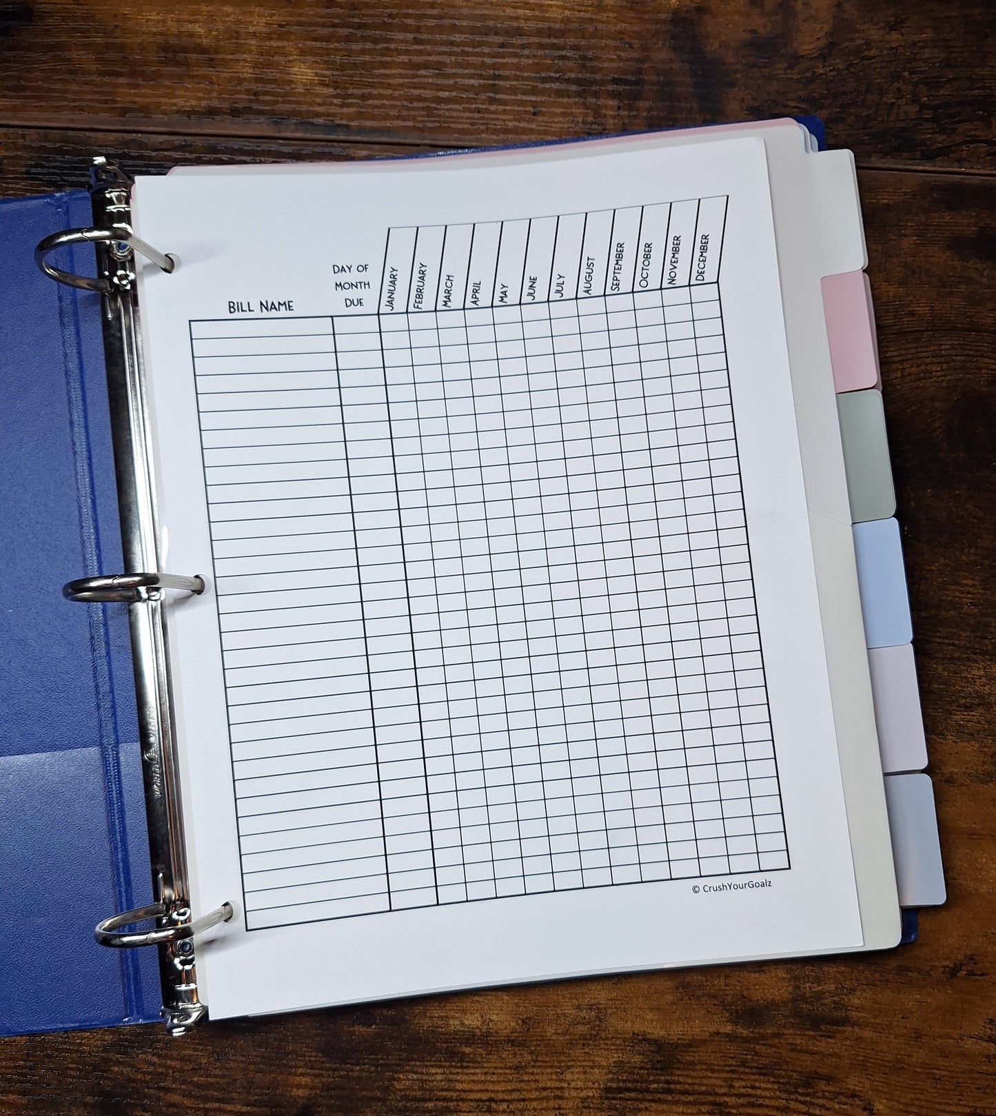 Bills Binder Bundle- Bill Tracker Chart - Yearly and Monthly - Bill Planner, Payment Tracker, Budget, Track Bills, Bill Payment, Organize - 8.5 x 11 Size
