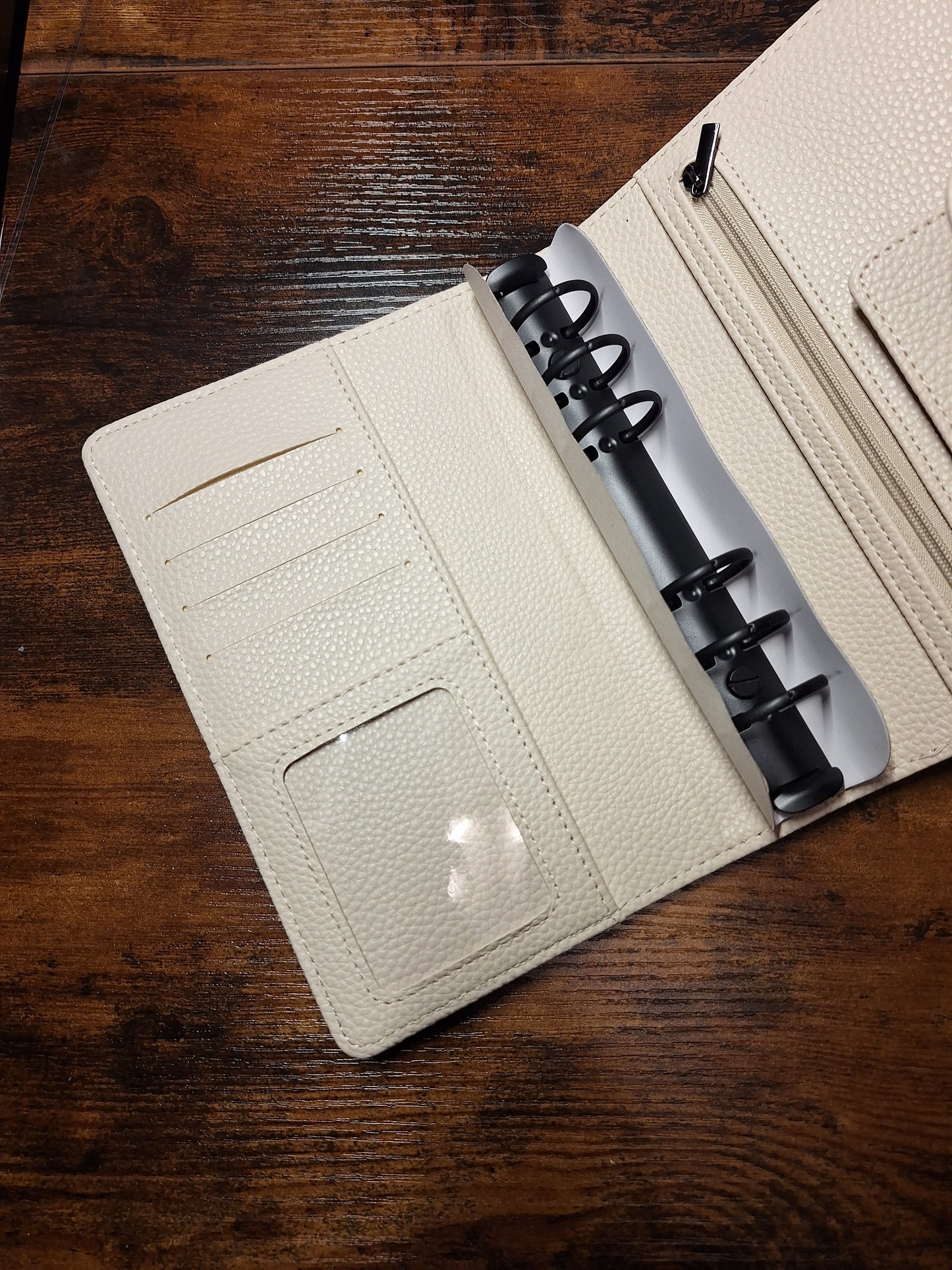 Cream A6 with Black Rings Planner/Budget Binder