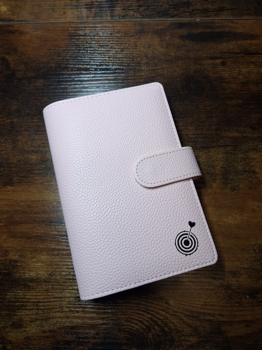 Pale Pink A6 with Black Rings Planner/Budget Binder