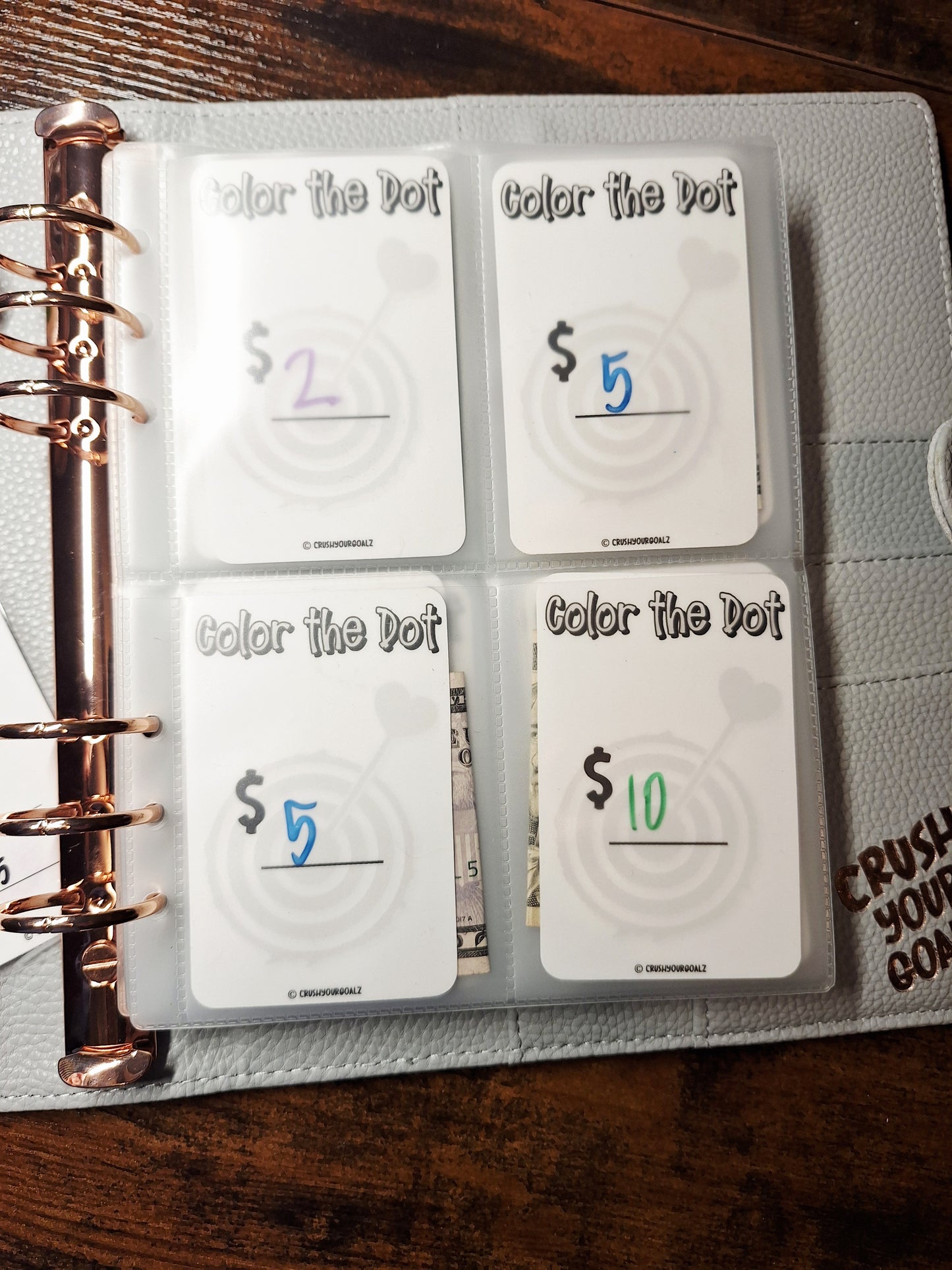 52 Week Savings Challenge - Color The Dot A5 Size