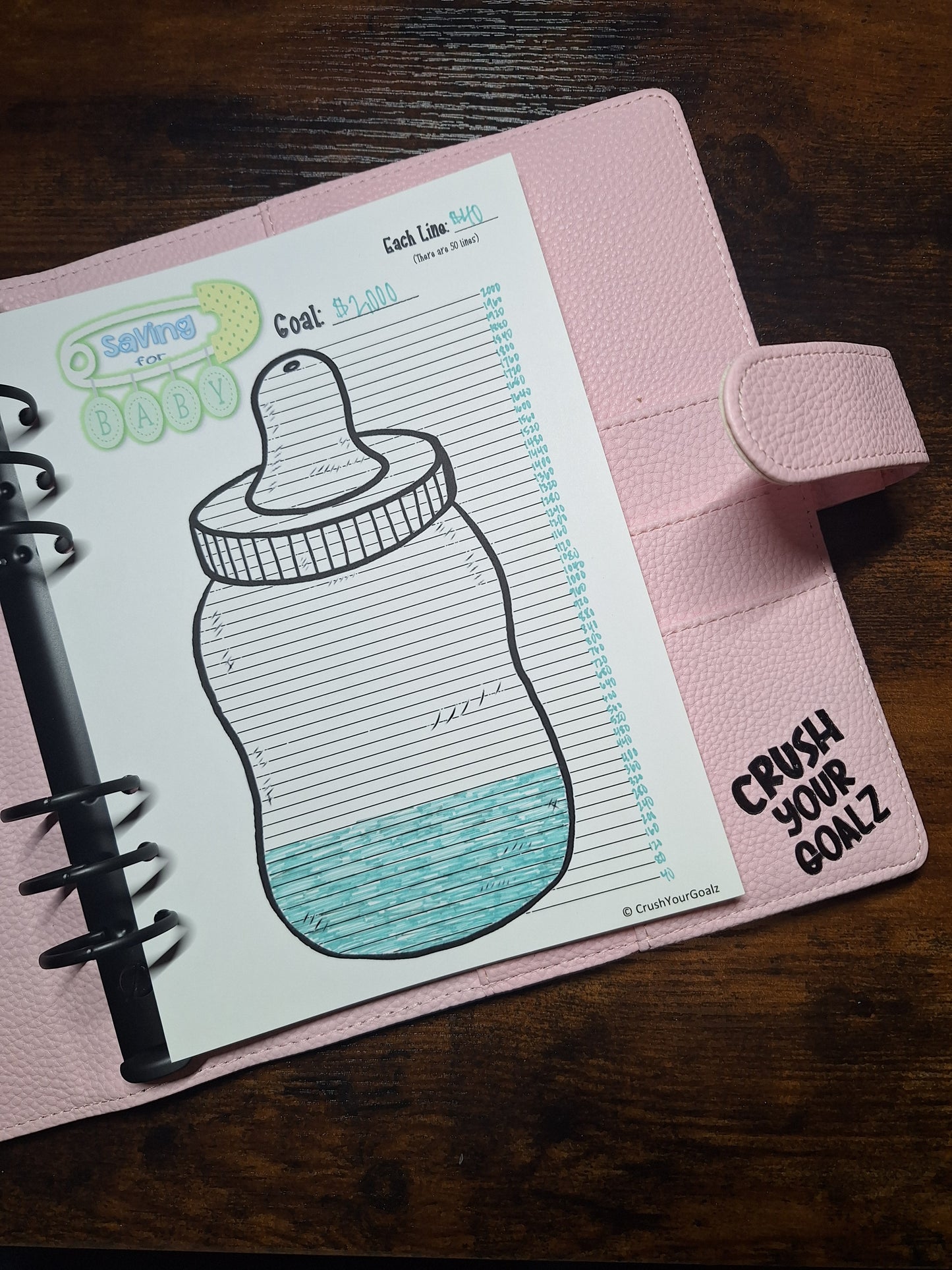 Saving for Baby Chart, Family Savings, Baby on the Way Goal Chart - A5 Size