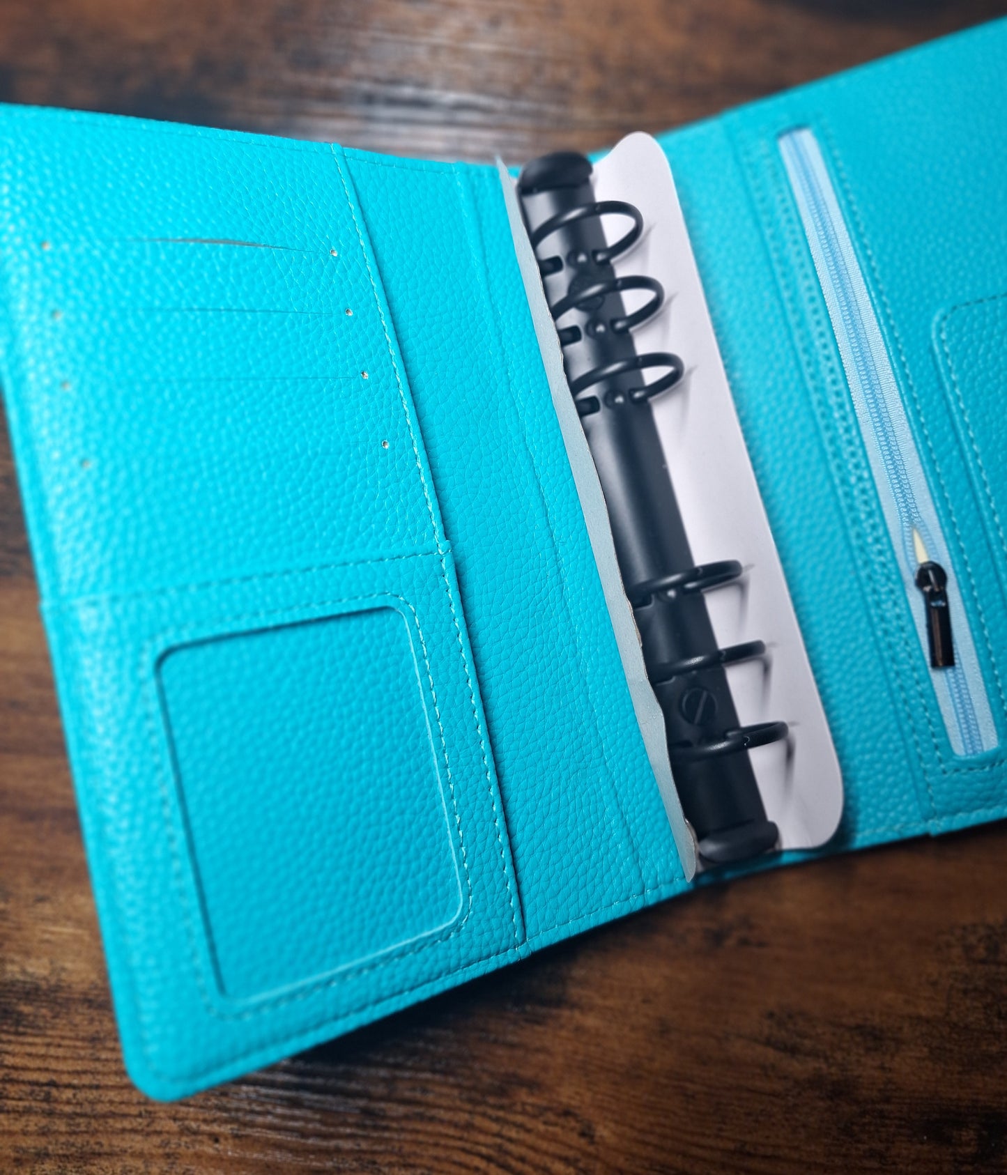 Turquoise A6 with Black Rings Planner/Budget Binder